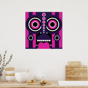 Tiki-Stammesmaske Poster