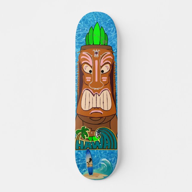 Tiki Statue Hawaii Skateboard (Vorne)