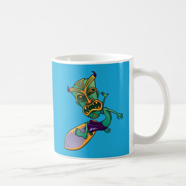 Tiki Surfer Kaffeetasse (Rechts)