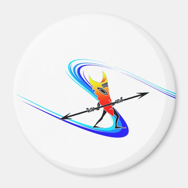 Tiki Surfer Magnet (Vorne)