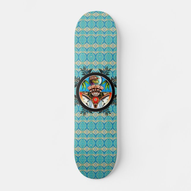 Tiki Tattoo Frog Skateboard (Vorderseite)