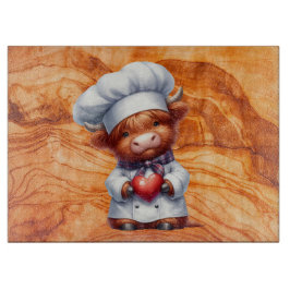 Tiki texturiertes Glas mit höherem Koch Schneidebrett