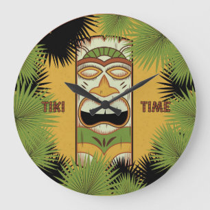 Tiki Time Große Wanduhr
