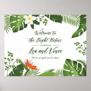 Tiki Time Luau Sommer Strand Hochzeit Willkommen Poster