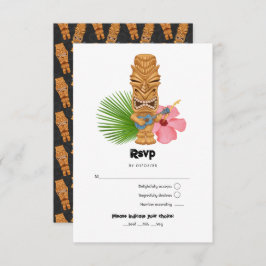 Tiki Time Luau Summer Beach RSVP Karte