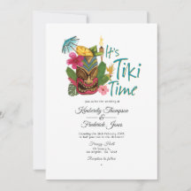 Tiki Time Luau Summer Beach Wedding