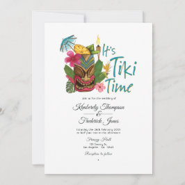 Tiki Time Luau Summer Beach Wedding Einladung