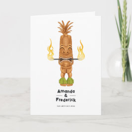 Tiki Time Luau Summer Beach Wedding Programm