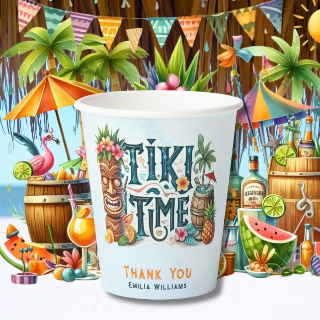 TIKI Time Party Personalisiert Custom Pappbecher (Von Creator hochgeladen)