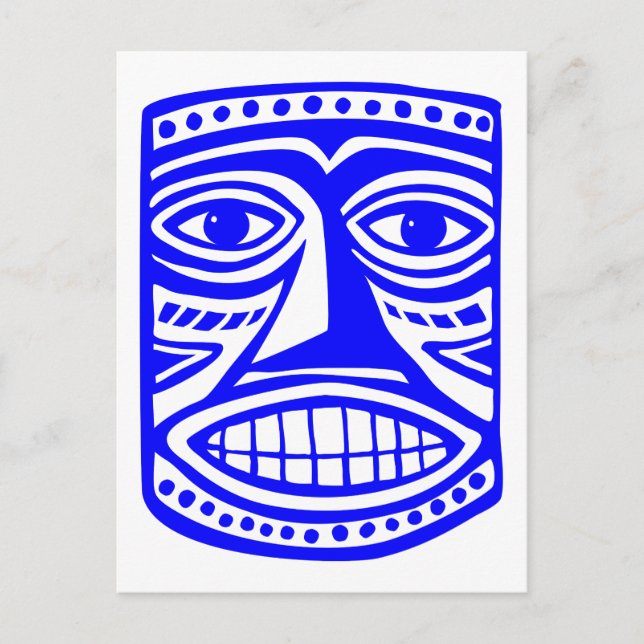 Tiki Toby - Blue Postkarte (Vorderseite)