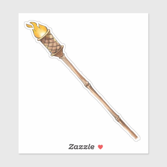Tiki Torch Sticker (Blatt)