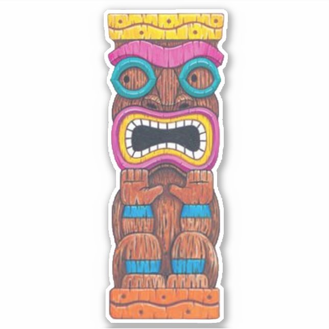 Tiki Totem 1 Aufkleber (Vorderseite)