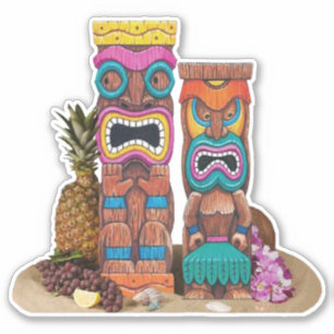 Tiki Totems Aufkleber