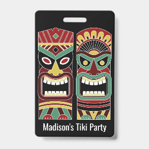 Tiki Totems benutzerdefinierte Text-Abzeichen Ausweis