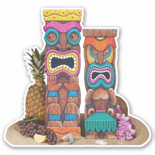Tiki Totems Sticker (Vorderseite)