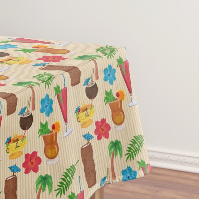 Tiki Tropical Cocktails Tischdecke (Beispiel)