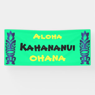 Tiki Tropical Hawaiian Aloha Ohana Familientreffen Banner