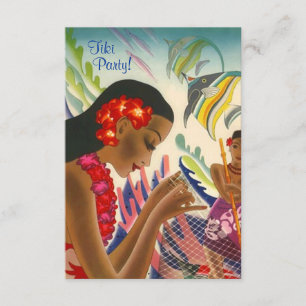 Tiki Tropical Lei Hawaiian Party INVITATAT Einladung