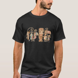 Tiki u. Sechzigerjahre Tiki Vögel T-Shirt