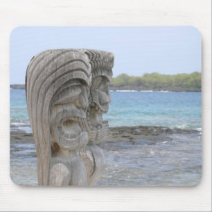 Tiki Wächter in Kona, Hawaii - Mousepad
