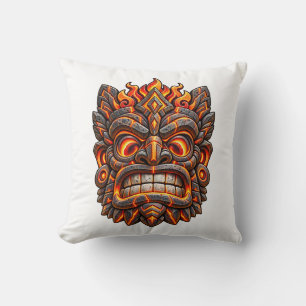 Tiki-Wurfkissen mit Glut-Muster Kissen