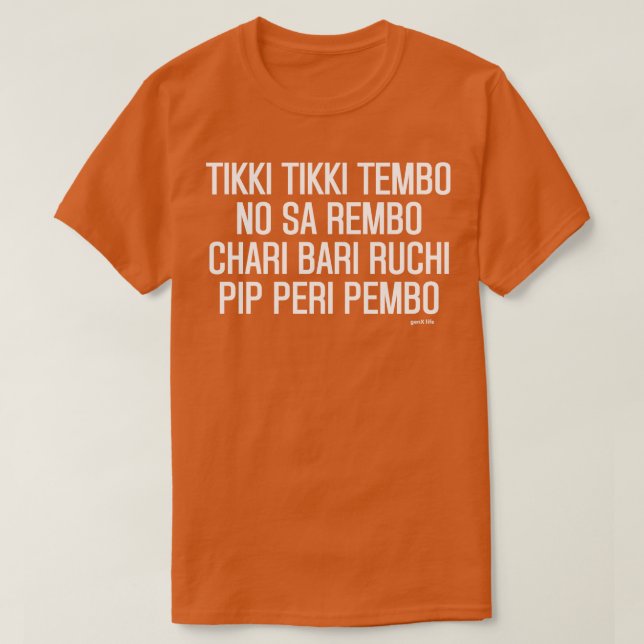 Tikki Tembo T-Shirt (Design vorne)