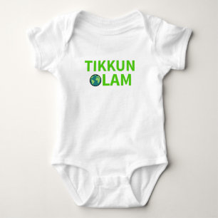 Tikkun Olam Lil Mitzvah Jüdische Weltreparatur Baby Strampler