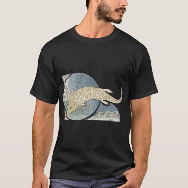 Tiktaalik Jugendstil T-Shirt (Vorderseite)