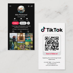 Tiktok-Profilfoto-Raster Folge mir QR-Code Visitenkarte