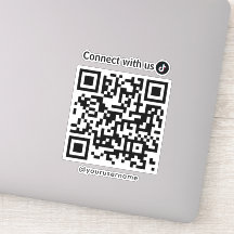 Tiktok Verbindung mit dem QR-Code von uns weiß