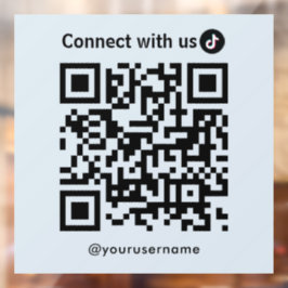 Tiktok-Verbindung mit der US QR Code Soft Navy Fensteraufkleber