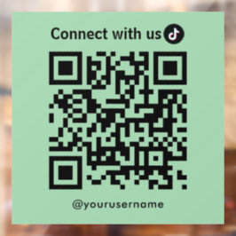 Tiktok-Verbindung mit US QR-Code Minze grün Fensteraufkleber