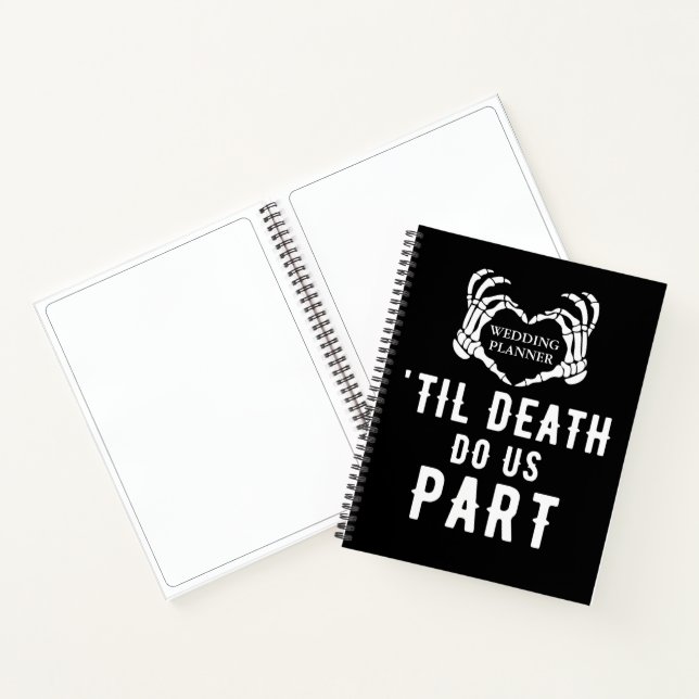 Til Death Black Wedding Planner Blank Notizbuch (Innenseite)