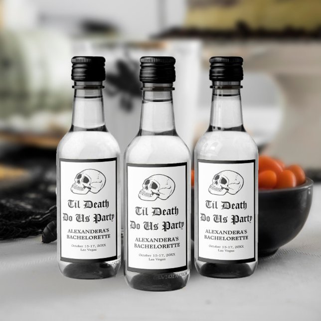 Til Death Do Uns Party Bachelorette Champagne Weinetikett (Von Creator hochgeladen)