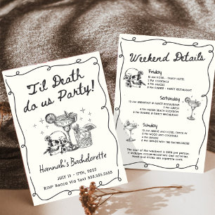 Til Death Do Uns Party Bachelorette Cocktail Einladung