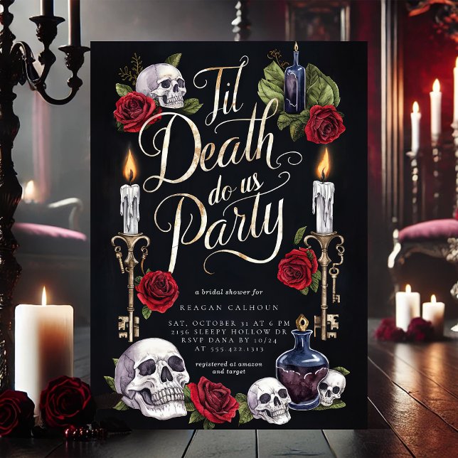 Til Death Do Uns Party Halloween Brautparty Einladung (Von Creator hochgeladen)
