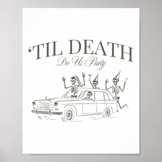 Til Death Do Uns Party Halloween Chelorette Matchi Poster (Vorne)