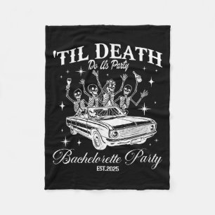 Til Death Do Uns Party Retro Halloween Bachelorett Fleecedecke
