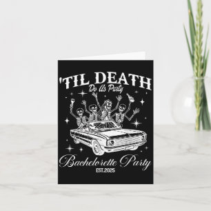 Til Death Do Uns Party Retro Halloween Bachelorett Karte