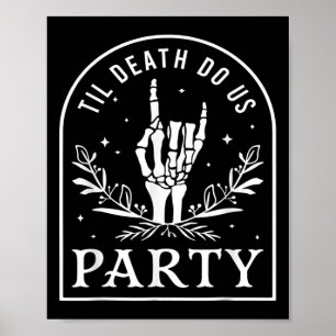 Til Death Do Uns Party Retro Halloween Bychelorett Poster