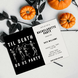 Til Death Do Uns Party Skeletton Junggeselinnen-Ab Einladung