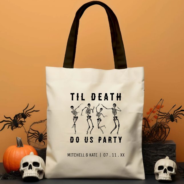Til Death Do Uns Party Skeletton Junggeselinnen-Ab Tragetasche (Til Death Do Us Party Skeleton Bachelorette Party Tote Bag)