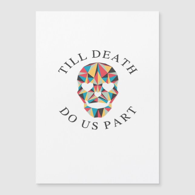 Til Death Do us Funny & Classic Halloween Magnetkarte (Vorderseite)