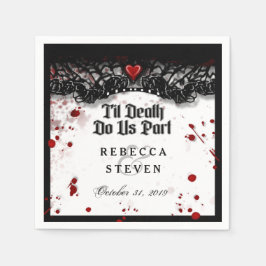 Til Death Do us Part Blood Spritzer Halloween Serviette