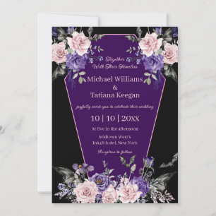 Til Death Do us Part, blumengeschmückte Hochzeit Einladung