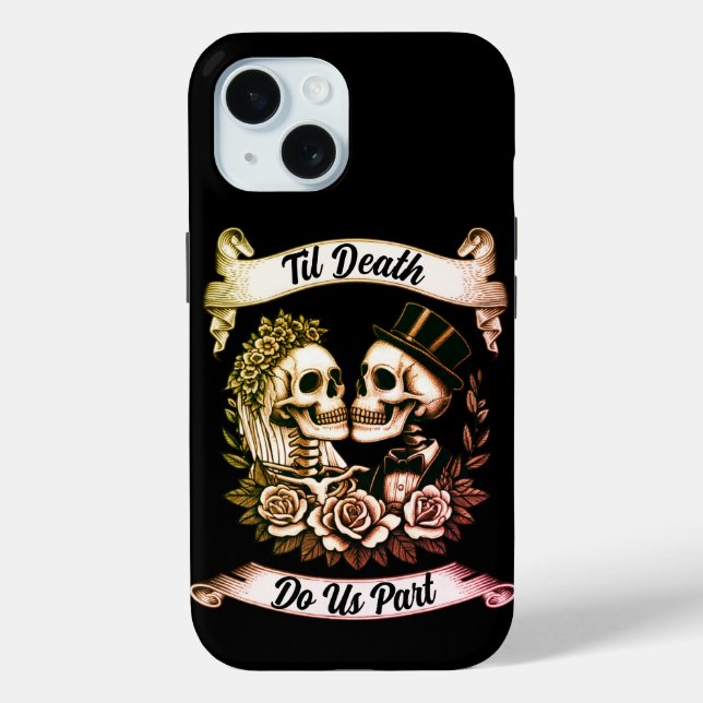 Til Death Do us Part: Bride & Groom Skelett Case-Mate iPhone Hülle (Rückseite)