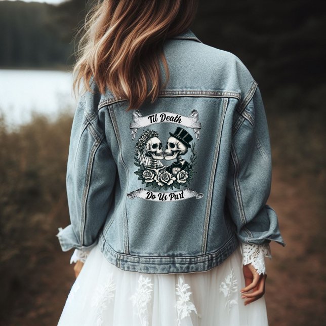 Til Death Do us Part: Bride & Groom Skelett Jeansjacke (Von Creator hochgeladen)