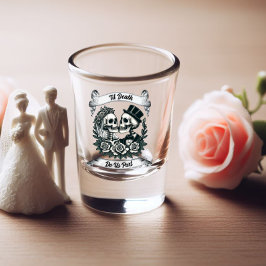 Til Death Do us Part: Bride & Groom Skelett Schnapsglas