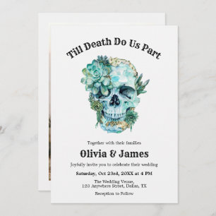 Til Death Do us Part Foto Halloween Hochzeit Einladung
