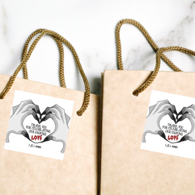 Til Death Do us Part | GASTGESCHENK | Farbe Quadratischer Aufkleber (Von Creator hochgeladen)